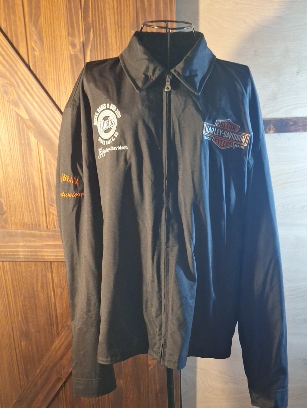 Rare Vintage 2010 Harley Davidson Bucks, Babes & Bud Event Promo Jacket